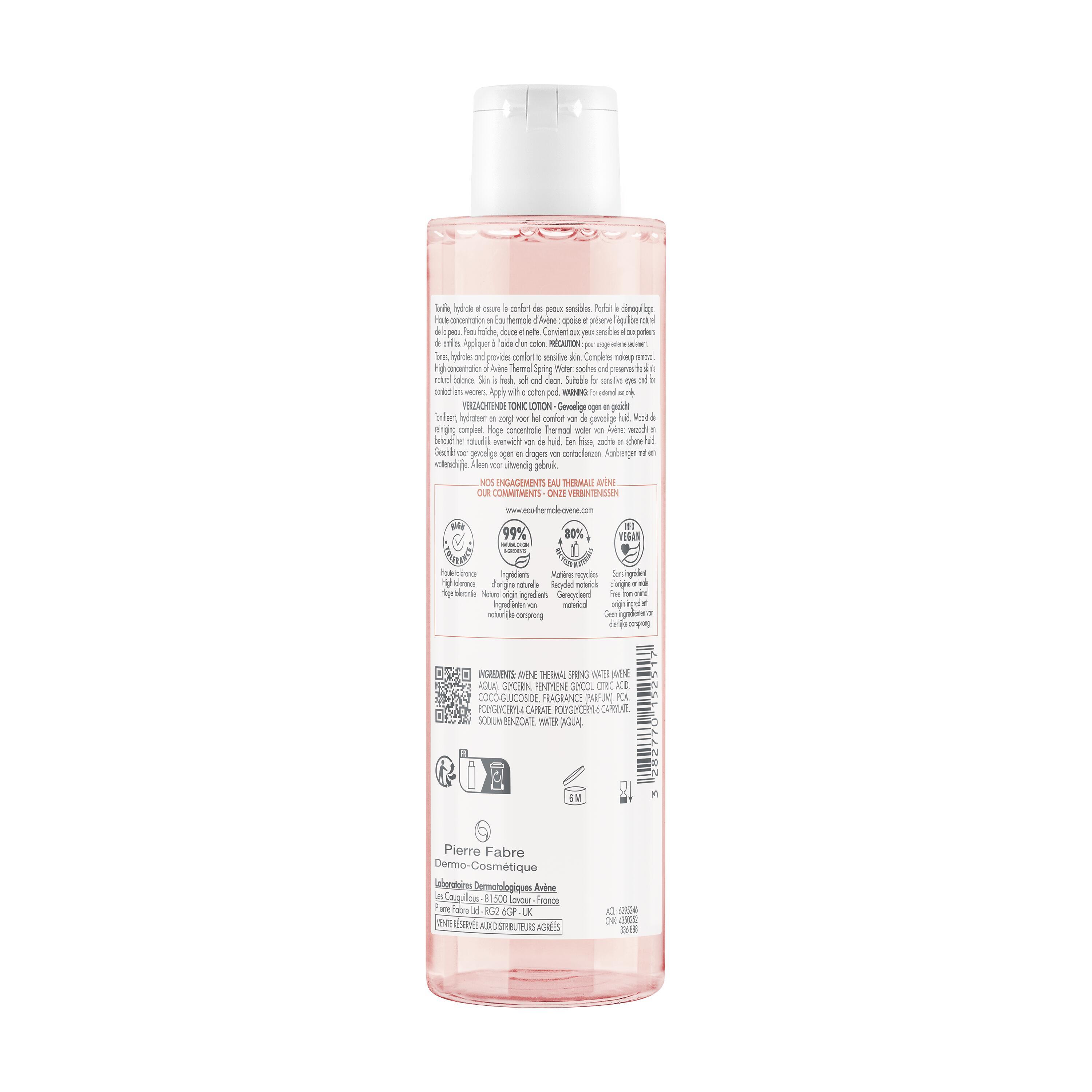 Avène Soothing Toning Lotion 200ml — packaging detail