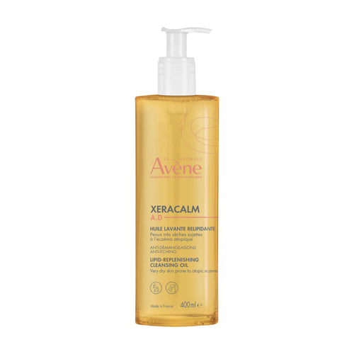 Avène XeraCalm A.D. Lipid-Replenishing Cleansing Oil 400ml — soap-free oil for dry atopic skin