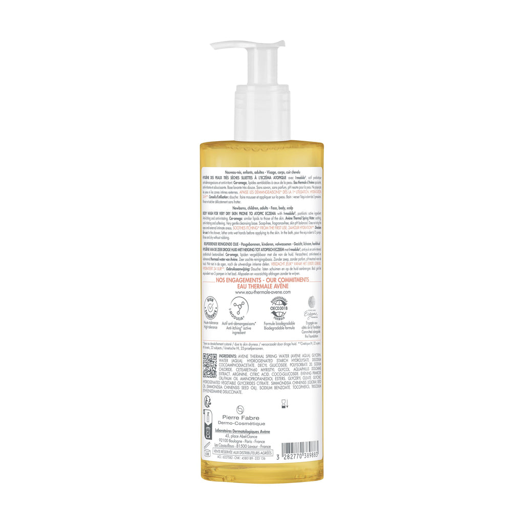 Avène XeraCalm A.D. Cleansing Oil 400ml — key ingredients