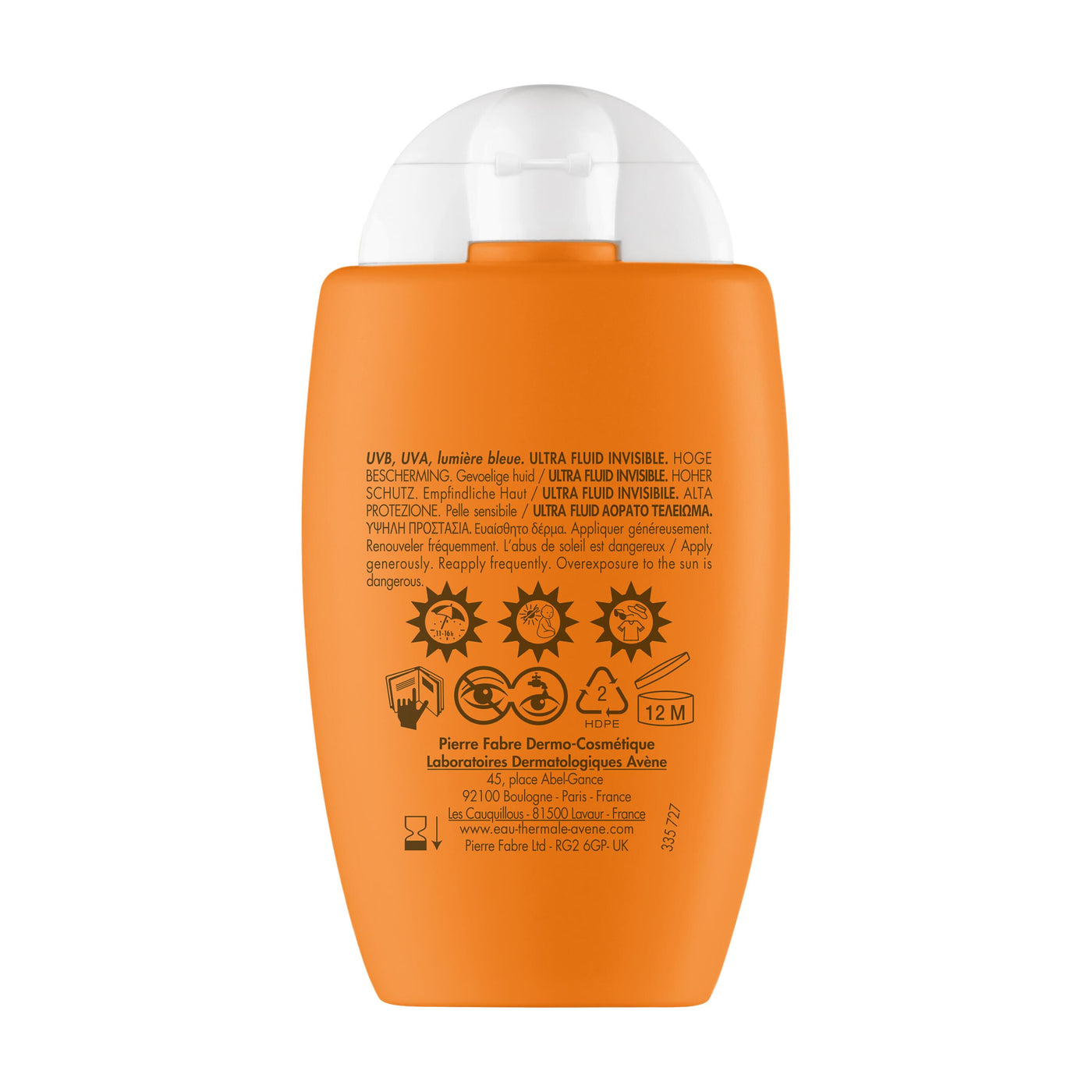 Avène Ultra Fluid Invisible SPF50 50ml — packaging detail