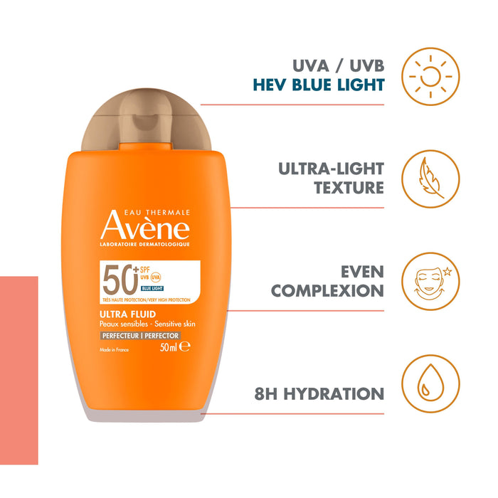 Avène Ultra Fluid Tinted SPF50+ 50ml — formula and texture
