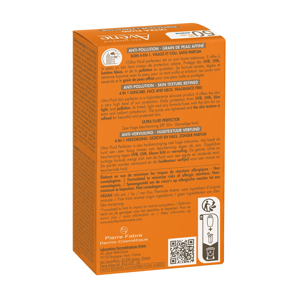 Avène Ultra Fluid Tinted SPF50+ 50ml — key ingredients