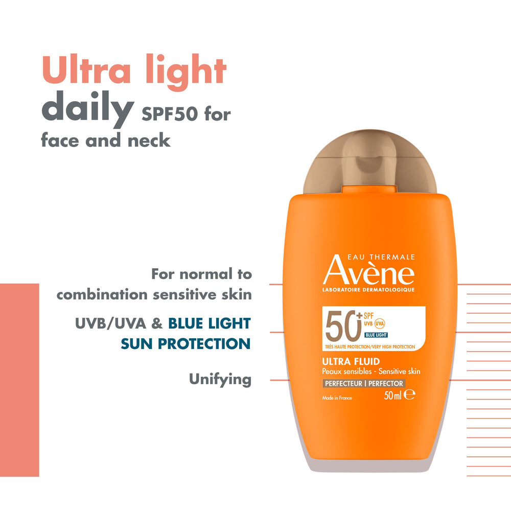 Avène Ultra Fluid Tinted SPF50+ 50ml — packaging detail