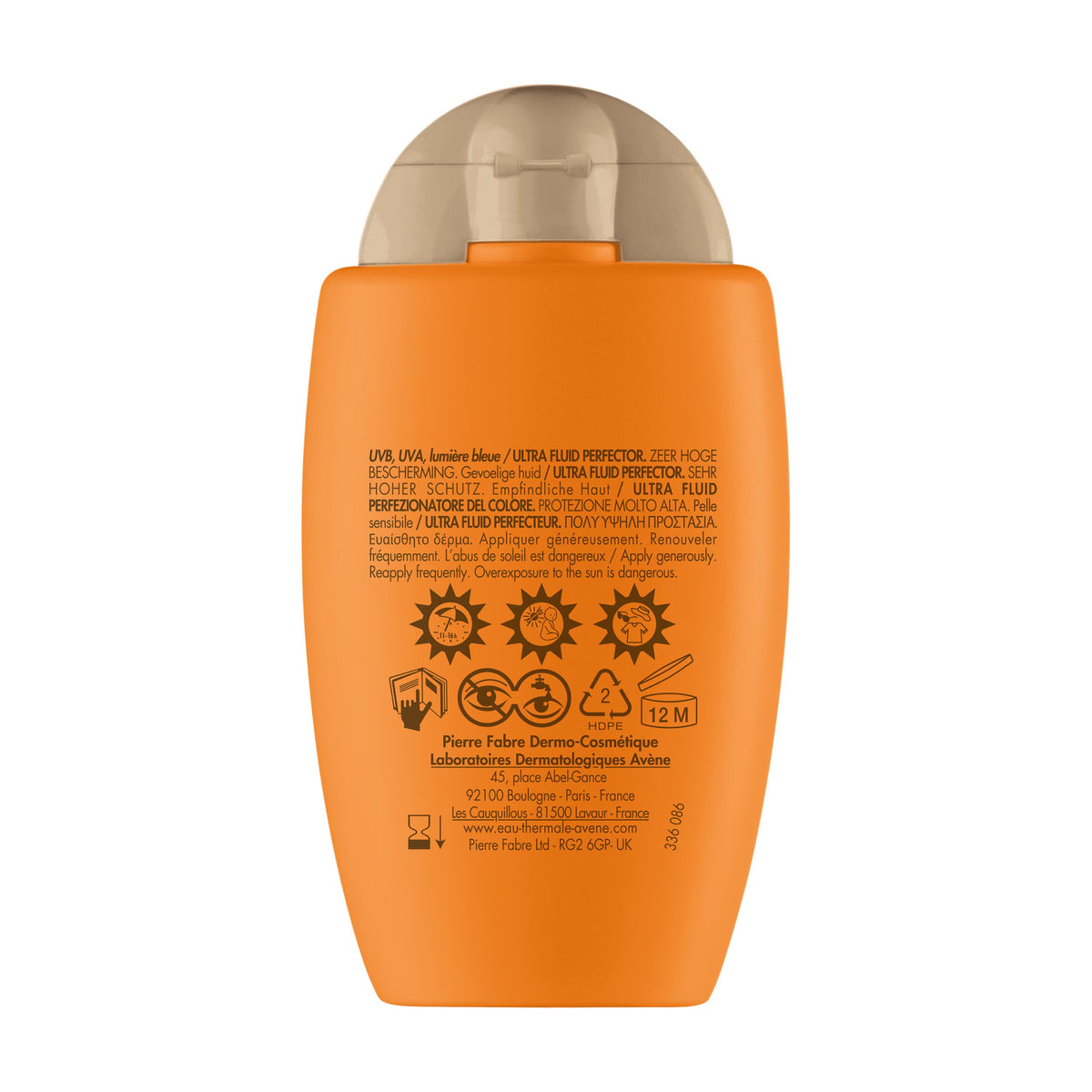 Avène Ultra Fluid Tinted SPF50+ 50ml — packaging detail
