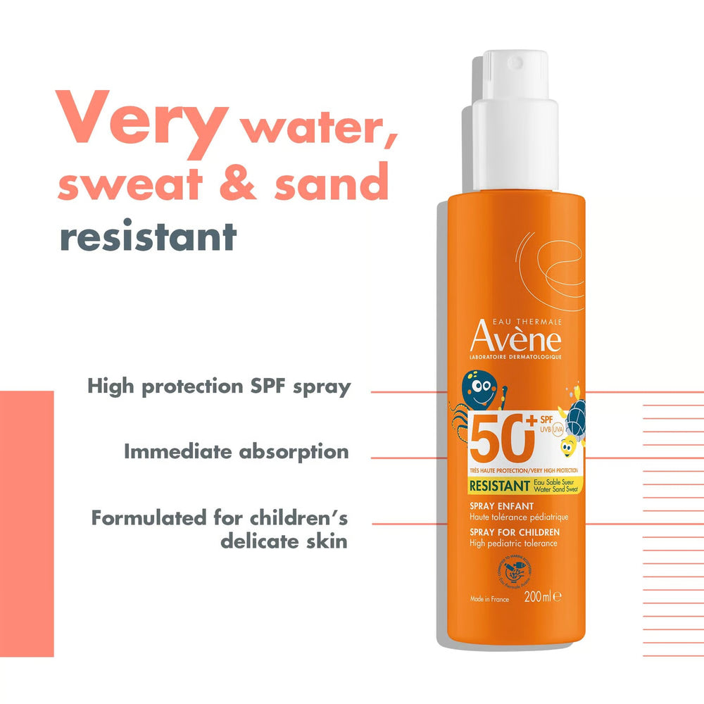 Avène Kids Sun Protection Spray SPF50+ 200ml — packaging detail
