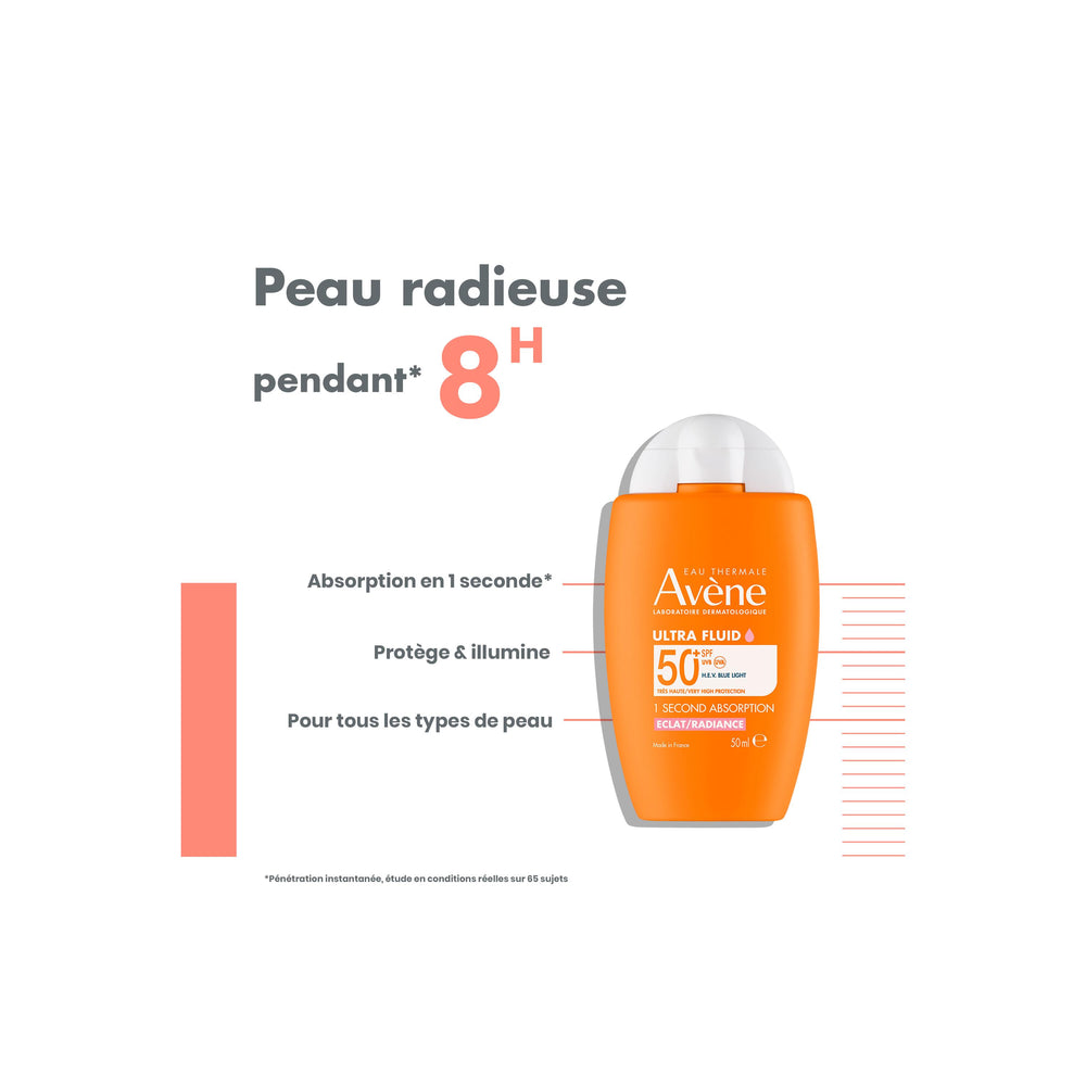 Avène Ultra Fluid Radiance SPF50+ 50ml — packaging detail