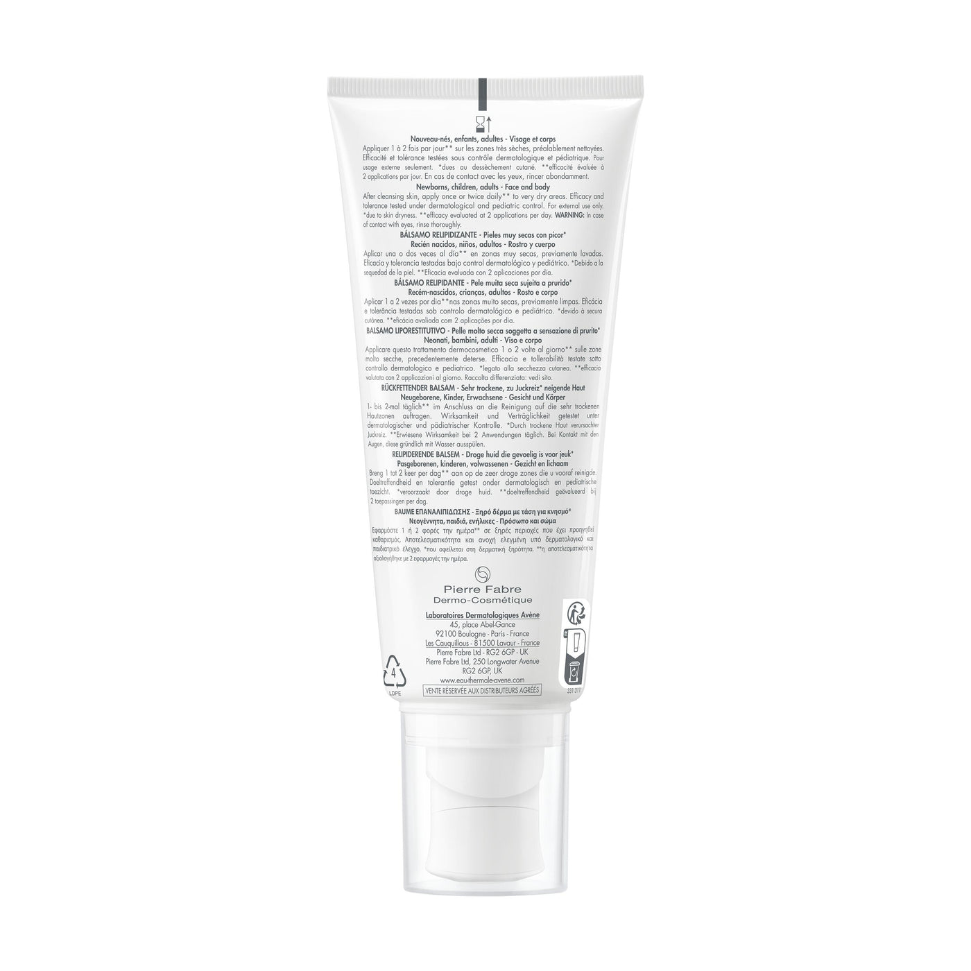 Avène XeraCalm A.D. Lipid-Replenishing Balm 200ml — packaging detail