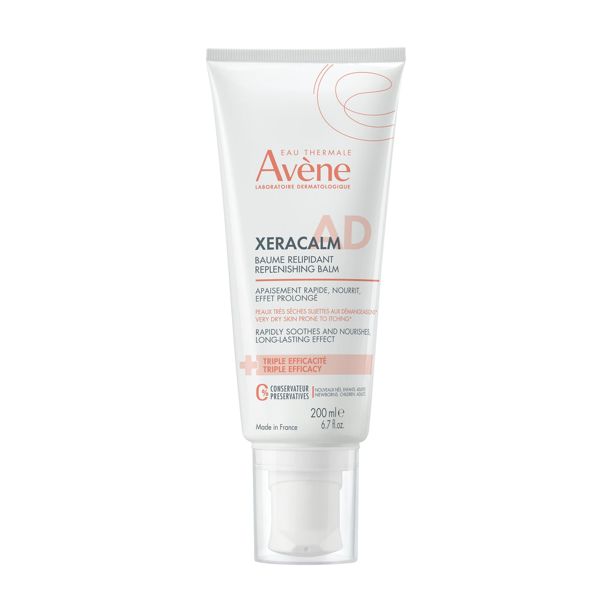 Avène XeraCalm A.D. Lipid-Replenishing Balm 200ml — intensive emollient for eczema-prone skin