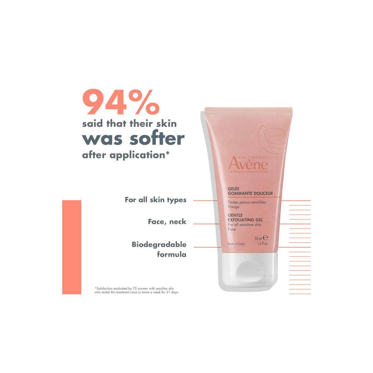 Avène Gentle Exfoliating Gel 50ml — packaging detail