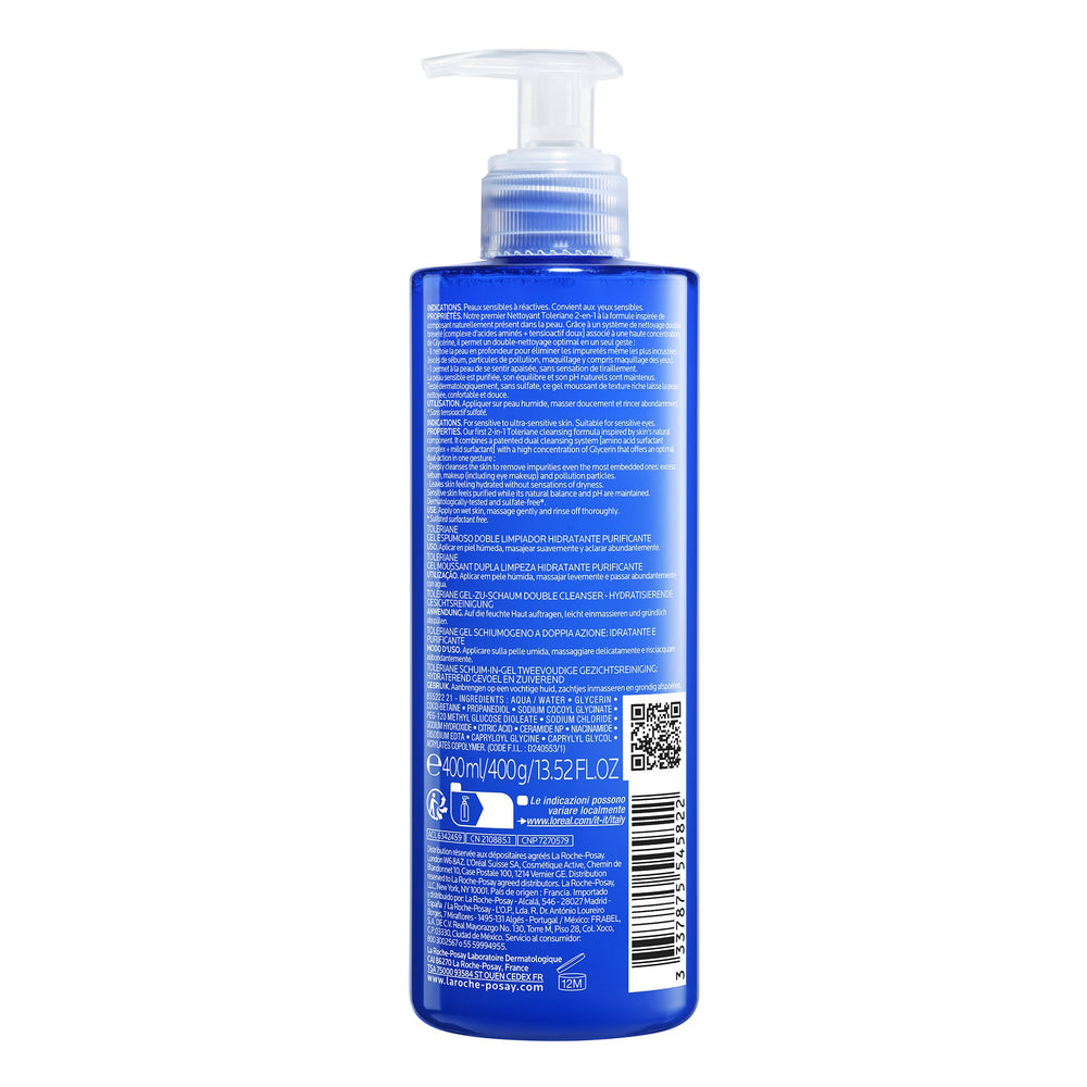 La Roche-Posay Toleriane Foaming Gel Face Cleanser 400ml