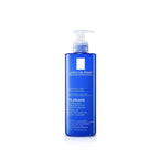 Blue bottle of La Roche-Posay Toleriane on a white background