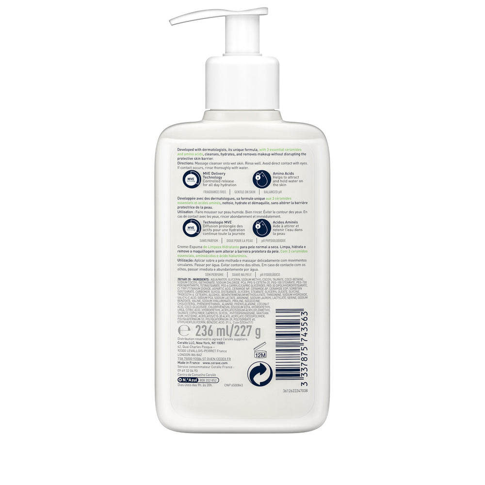CeraVe Hydrating Cream-to-Foam Cleanser 236ml