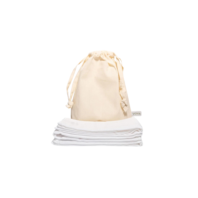VOYA Organic Muslin Facial Cloths X3