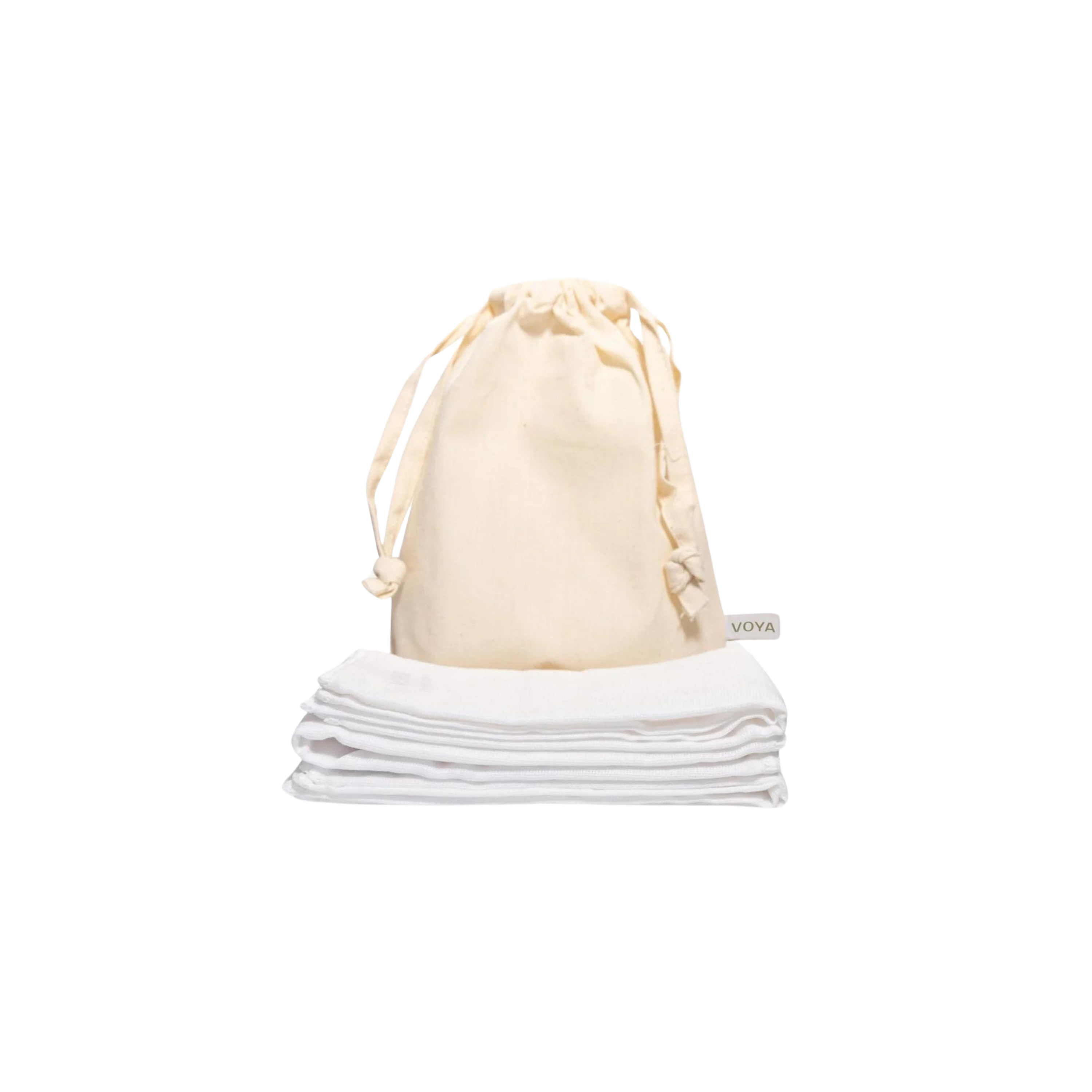 VOYA Organic Muslin Facial Cloths X3