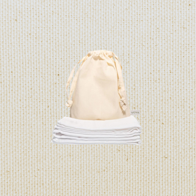 VOYA Organic Muslin Facial Cloths X3