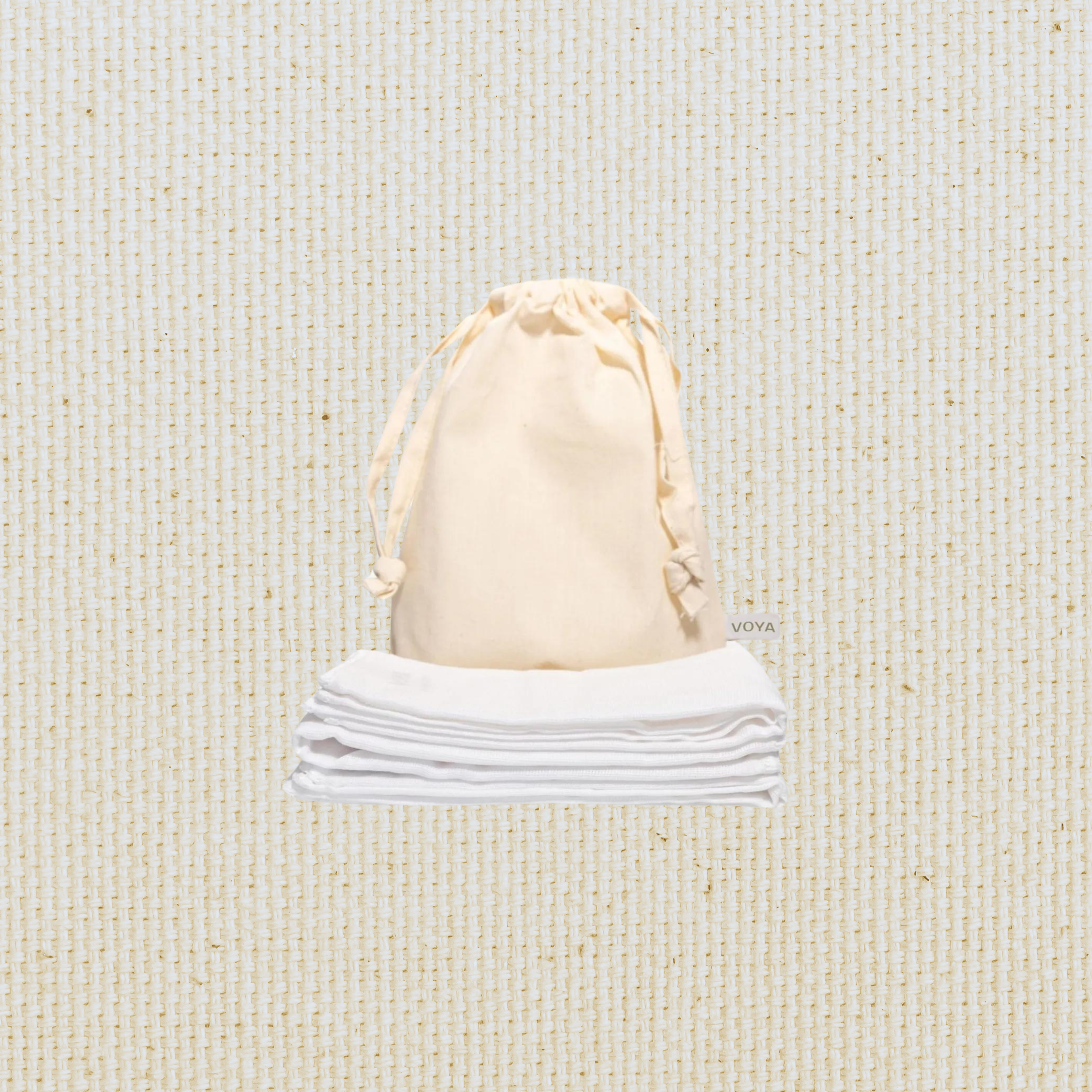 VOYA Muslin Organic Facial Cloths x3