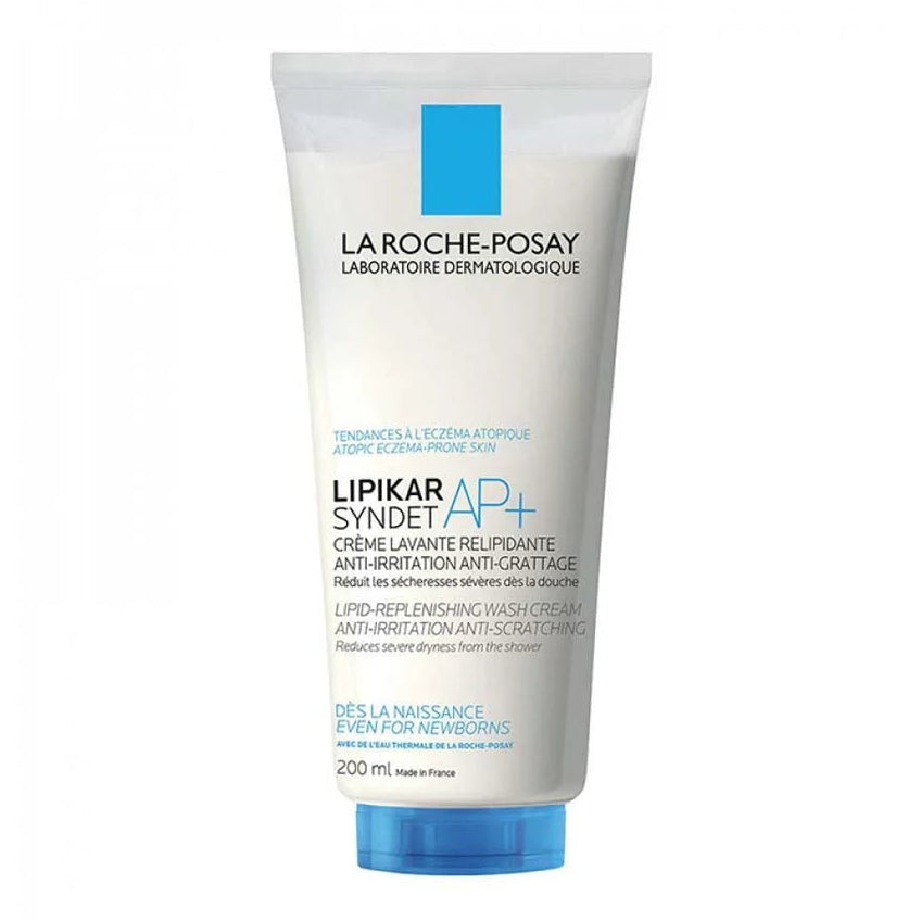 La Roche-Posay Lipikar Syndet AP+ cream tube on a white background