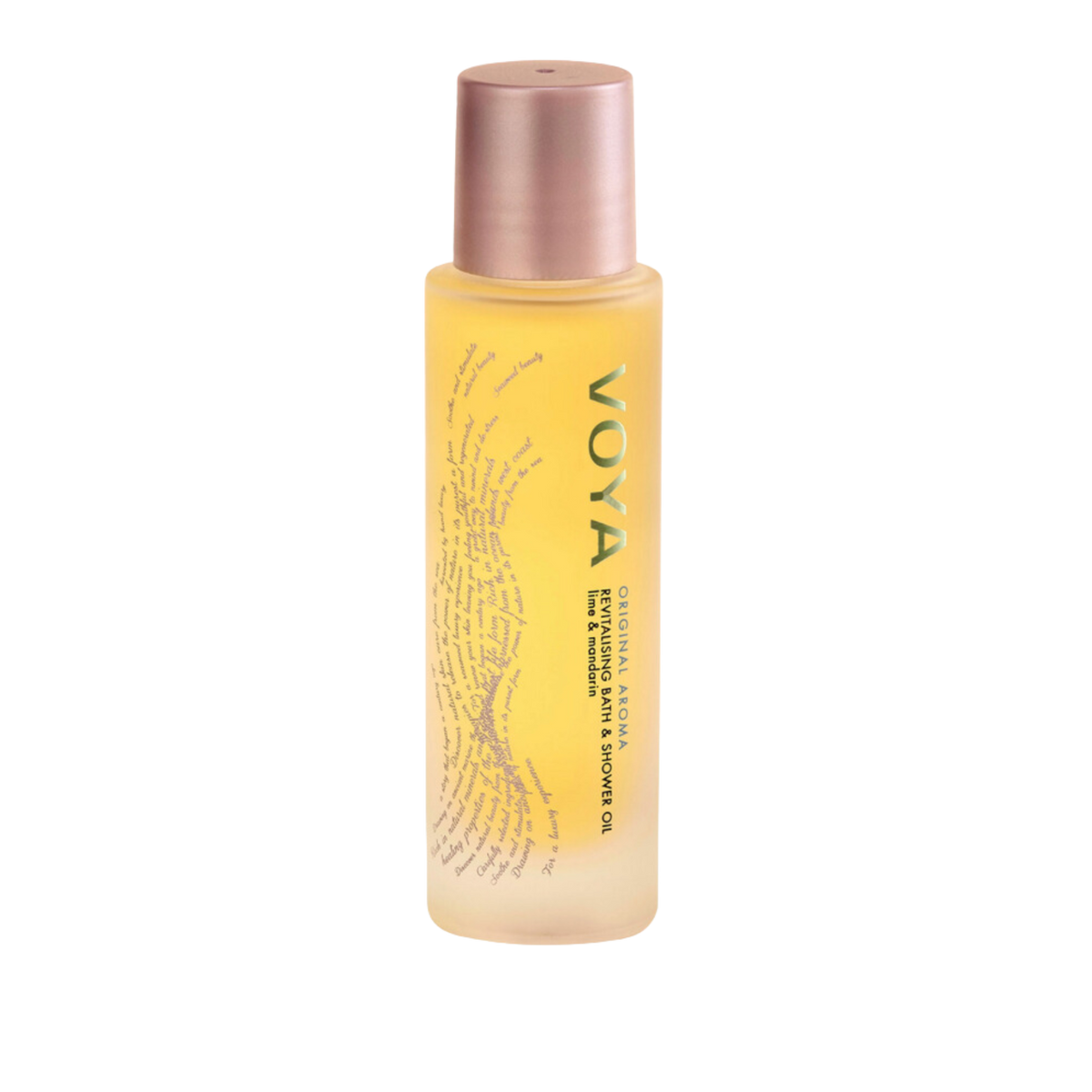 VOYA’s original African Lime and Clove citrus-scented luxurious bath and shower oil