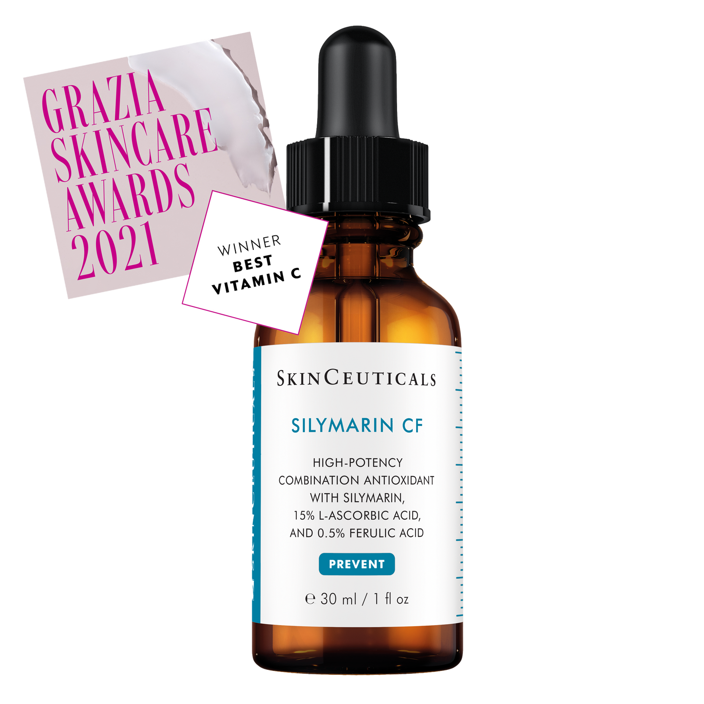 SILYMARIN CF VITAMIN C ANTIOXIDANT SERUM FÜR FETTIGE, ZU UNREINHEITEN NEIGENDE HAUT 30ML