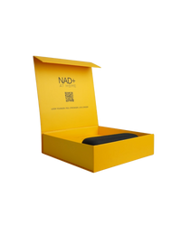 A  NAD+ At Home Injection Pen kit including a premium auto-injector pen, two cartridges, a travel case, micro-needles, antibacterial wipes, and a sharps bin.