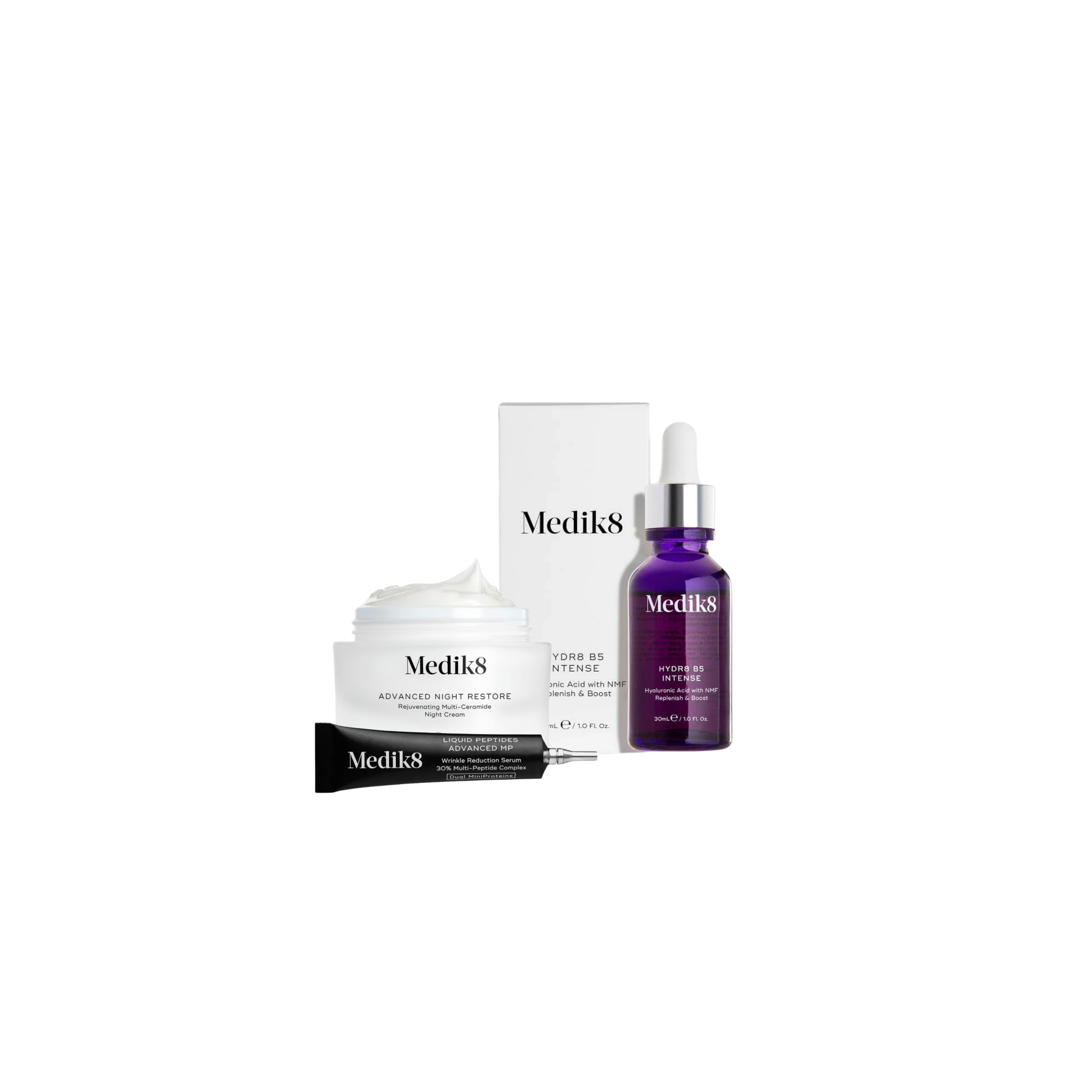 Medik8 Firm Favourites Bundle Hydr8 B5 Intense 30ml + Advanced Night Restore + Free Lux Sample