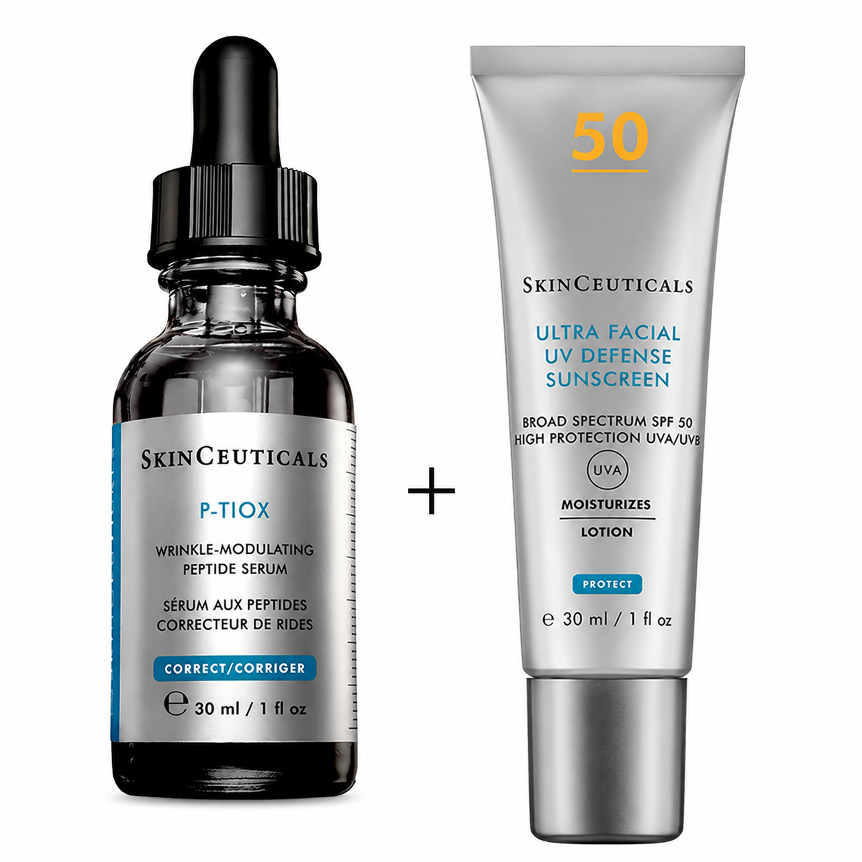 SkinCeuticals P-TIOX 30ml + Ultra Facial Defense SPF50 Bundle