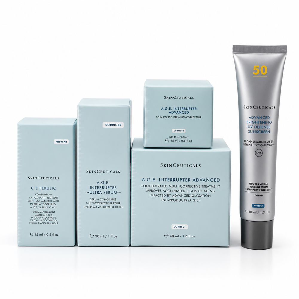 SkinCeuticals A.G.E Interrupter Advanced 48ml + A.G.E Interrupter Ultra Serum 30ml Bundle + Gifts