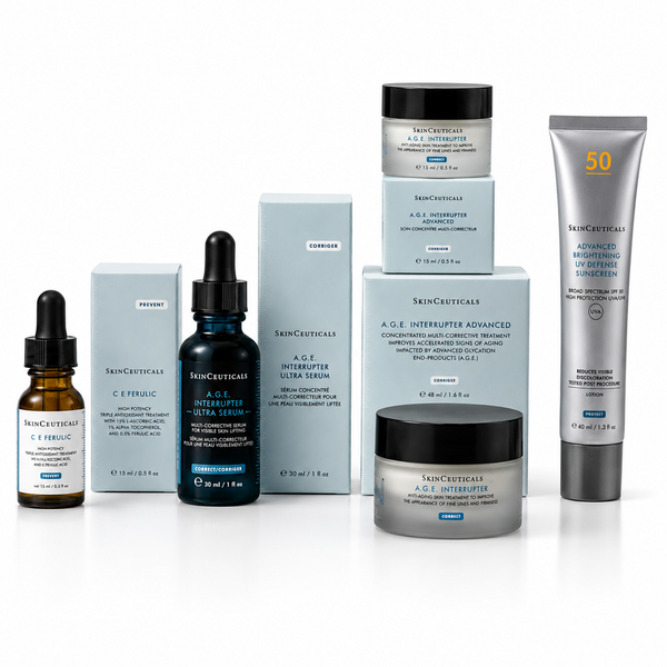 SkinCeuticals A.G.E Interrupter Advanced 48ml + A.G.E Interrupter Ultra Serum 30ml Bundle + 3 Free Gifts