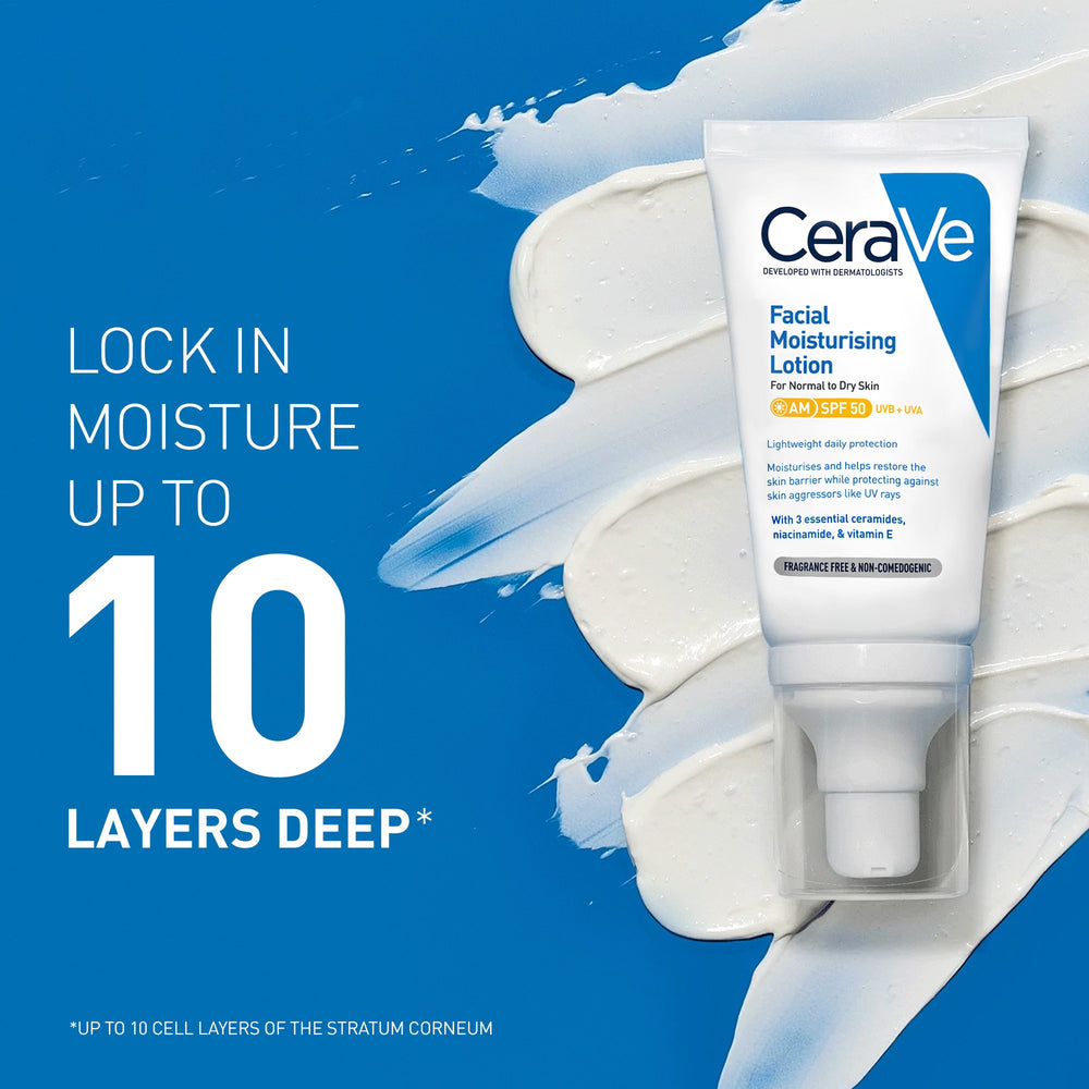 CeraVe AM Facial Moisturising Lotion SPF 50 52ml