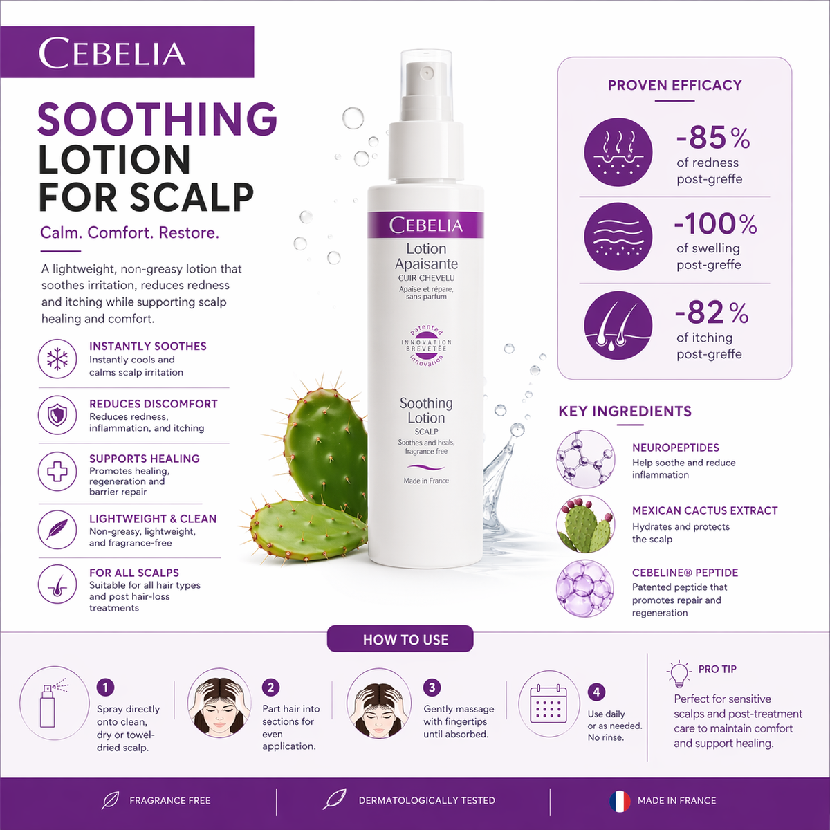Cebelia Soothing Lotion For Scalp 60ml