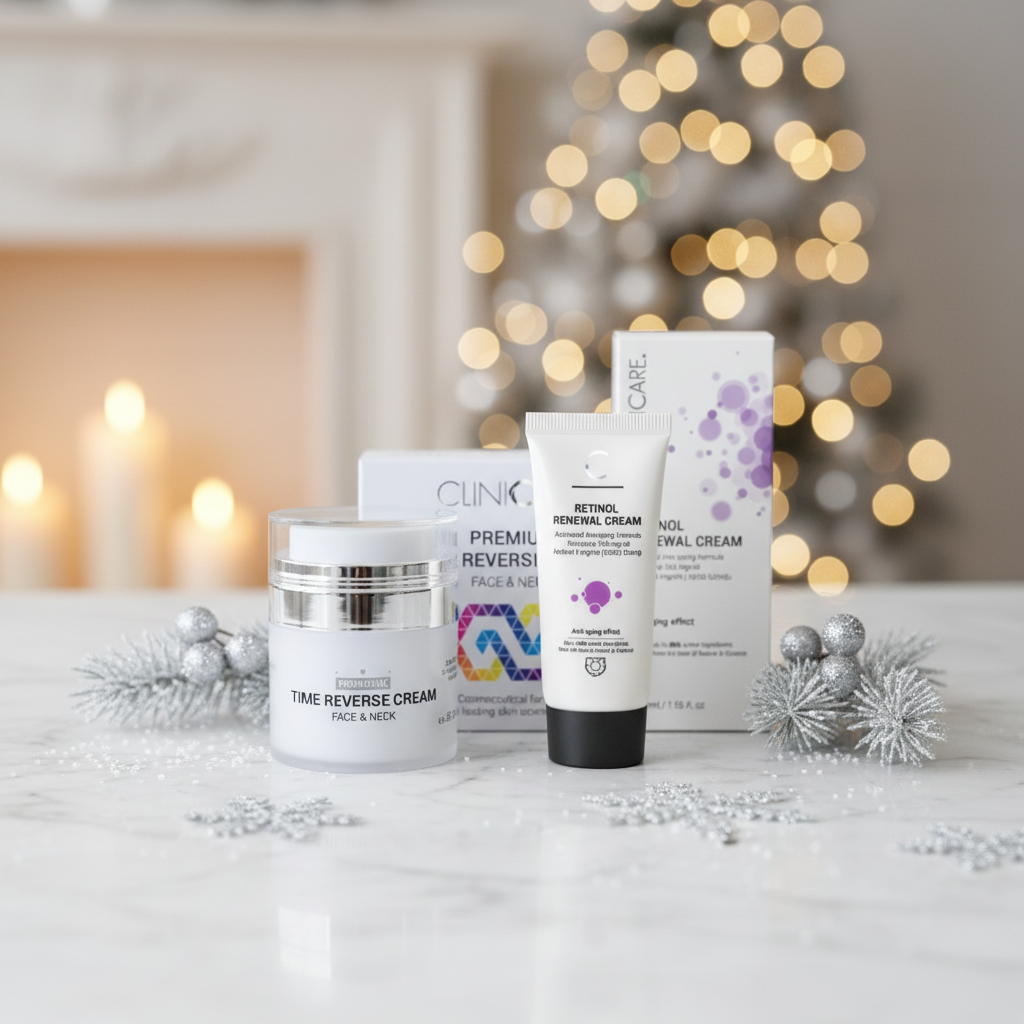 ClinicCare The Time Reverse Premium Time Reverse Cream + Retinol Renewal Cream Bundle