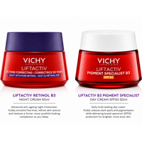 Vichy Liftactiv Retinol B3 Night Cream 50ml + Vichy Liftactiv B3 Pigment Specialist Day Cream SPF50 50ml Bundle