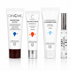 ClinicCare Cleanser + Instant Peel + Sun Shield + Lip Booster Bundle