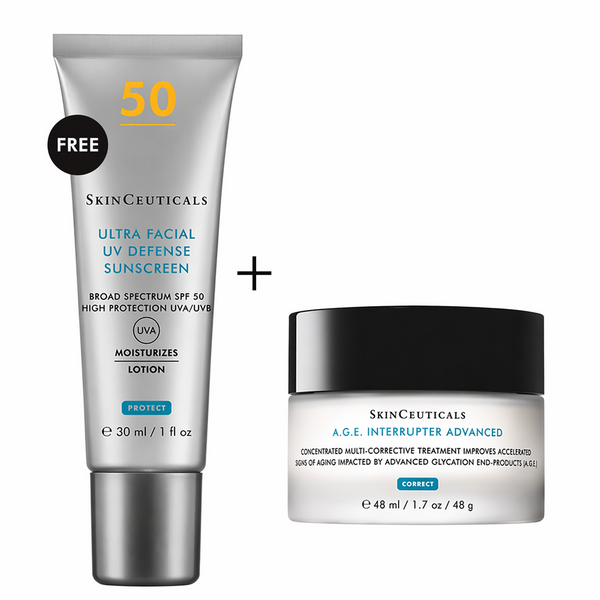 SkinCeuticals A.G.E. Interrupter Advanced Moisturiser 48ml + Free Ultra Facial UV Defense SPF 50 Bundle