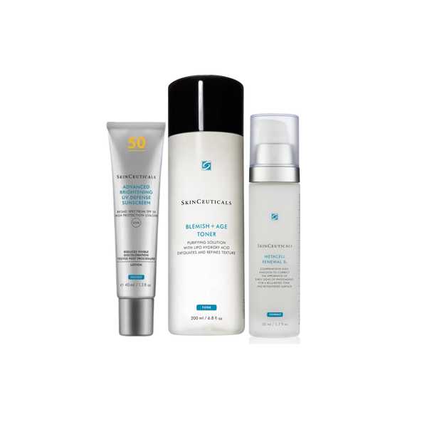 Skinceuticals Metacell Renewal B3 50ml + Brightening UV Defense SPF 30 30ml + Blemish + Age Toner 200ml Bundle