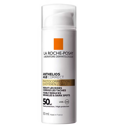 La Roche-Posay sunscreen bottle on a white background