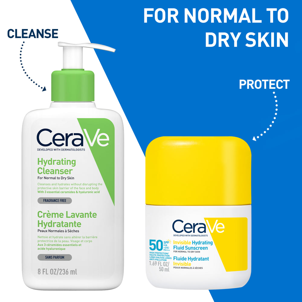 CeraVe Invisible Hydrating Fluid Sunscreen SPF 50 50ml