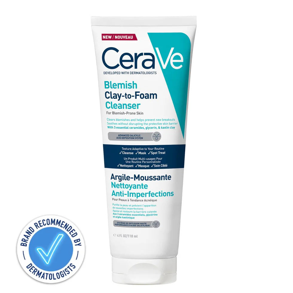 CeraVe Blemish Clay To Foam Cleanser 118ml
