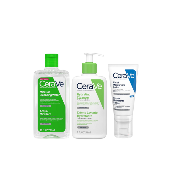 CeraVe Hydrating 3 Step Cleanse and Moisturise bundle