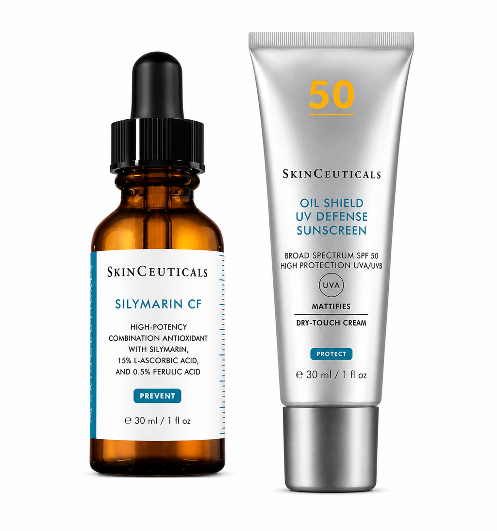 SkinCeuticals Silymarin CF 30ml + Oil Shield UV Defense SPF50 30ml Duo