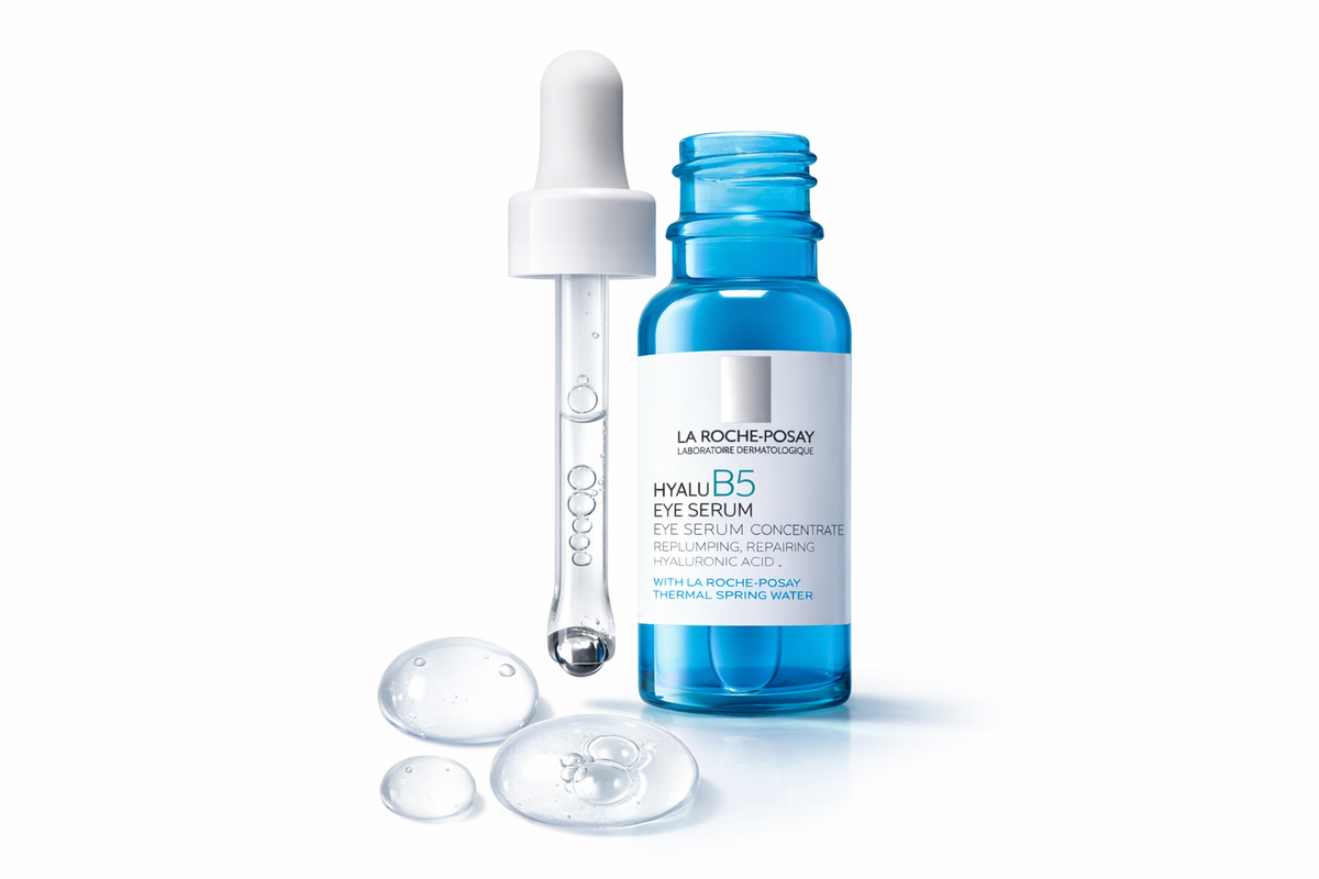 La Roche-Posay HyaluB5 eye serum on a white background