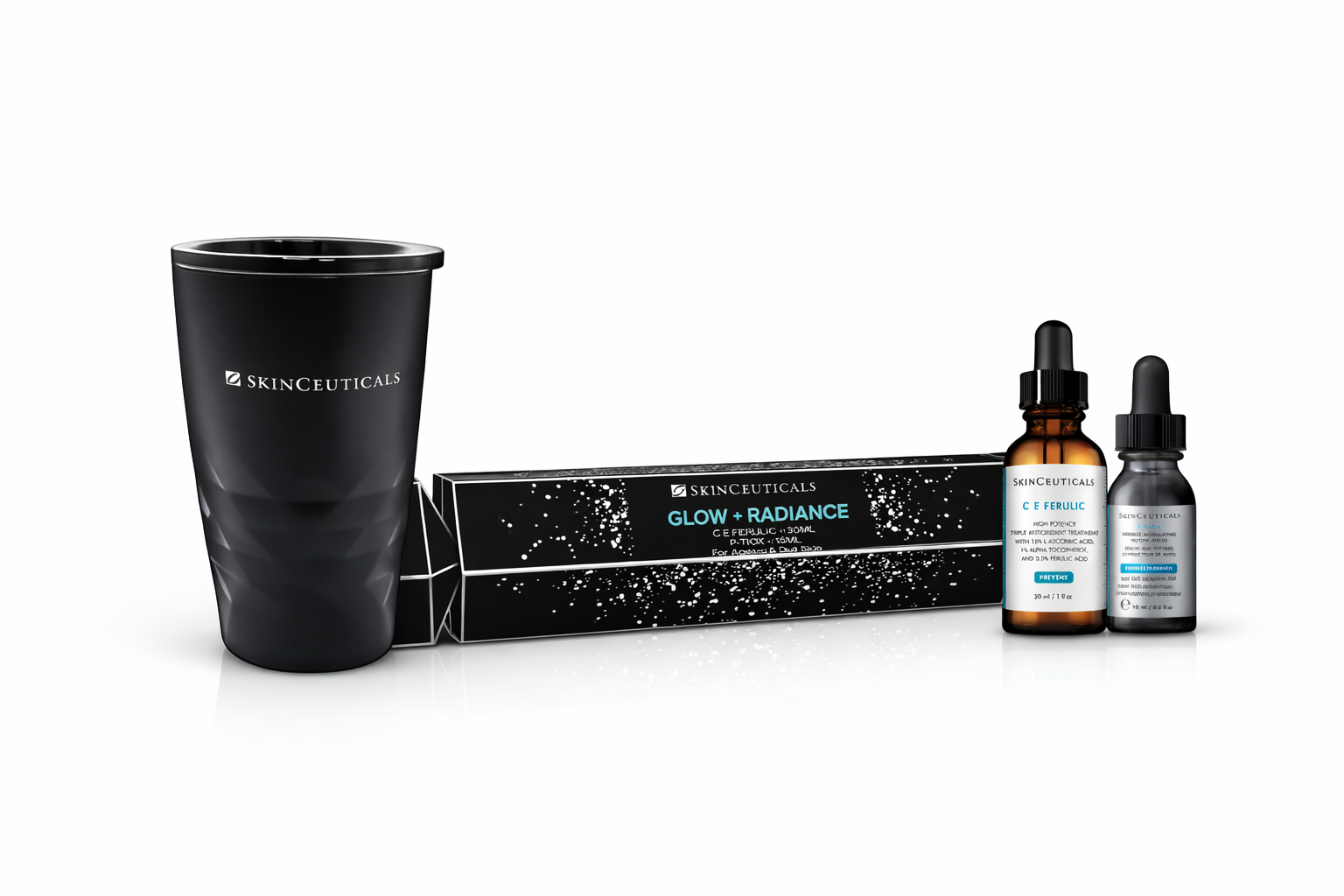 SkinCeuticals Christmas Cracker Bundle CE Ferulic 30ml + P‑TIOX 15ml Serum + Limited Edition Travel Mug