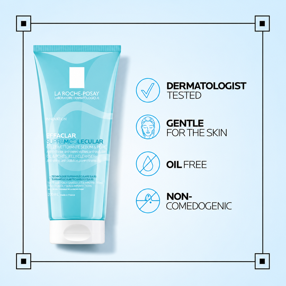 La Roche-Posay Effaclar Supramolecular Face Jelly Cleanser 200ml