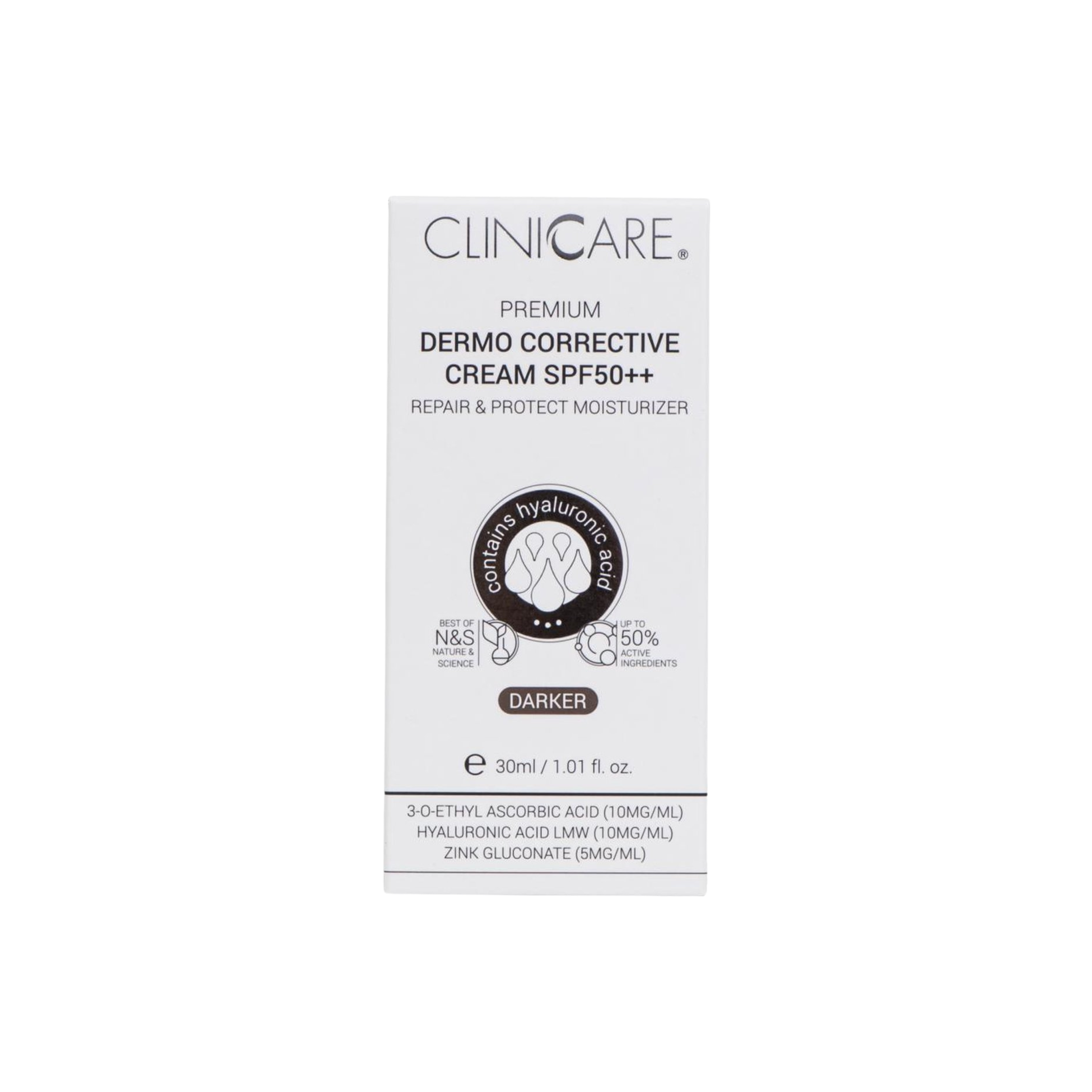ClinicCare Power Pairs: Dermo Corrective Darker box packaging