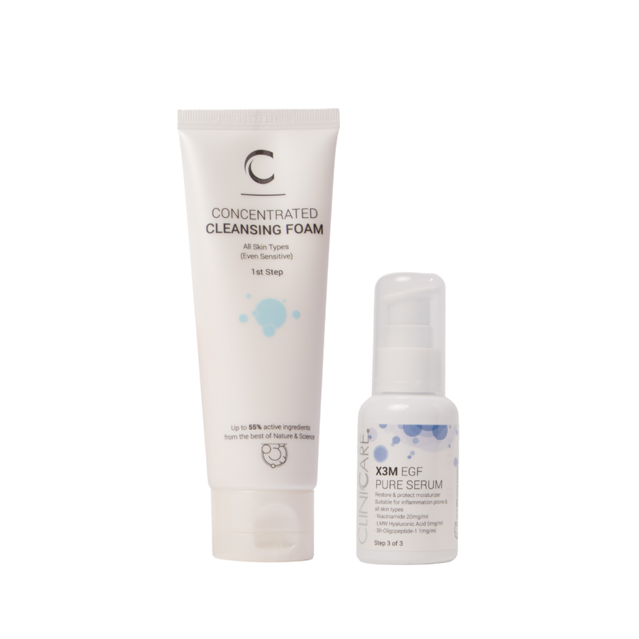 ClinicCare Power Pairs: The Best Sellers Pure Serum + Concentrated Cleansing Foam
