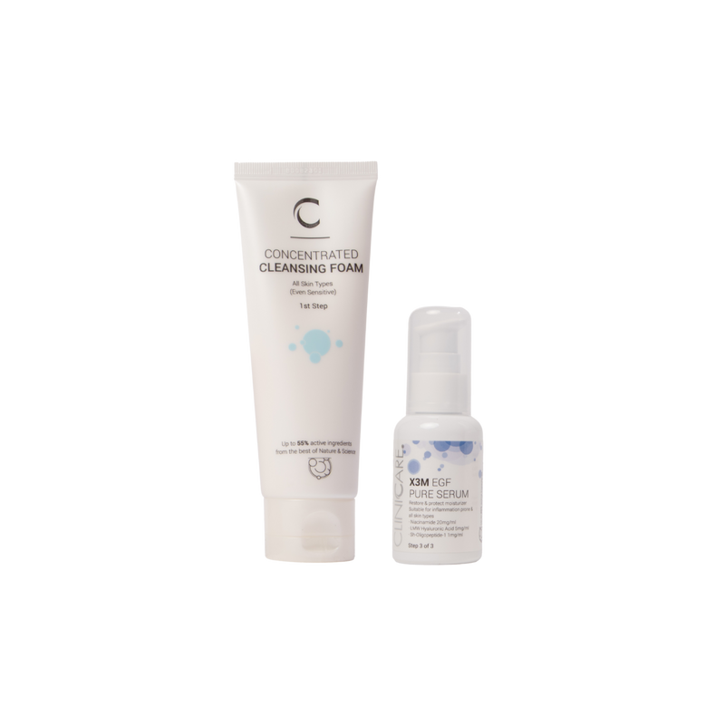 ClinicCare Power Pairs: The Best Sellers Pure Serum + Concentrated Cleansing Foam