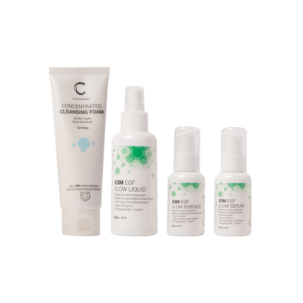 CLINICCARE Glow Range Bundle + Concentrated Cleansing Foam 100ml