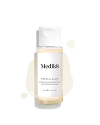 Medik8 skincare bottle travel size on a white background 