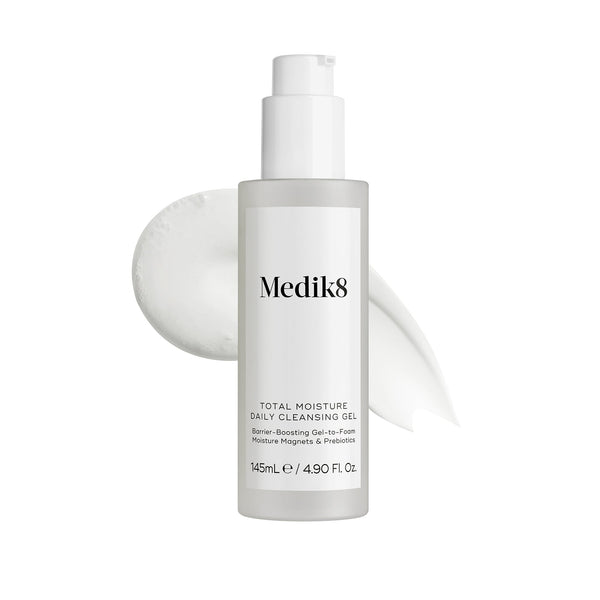 Medik8 Total Moisture Cleansing Gel, C-Tetra Luxe, Advanced Day Ultimate Protect SPF50+ & Crystal Retinal 6 Bundle