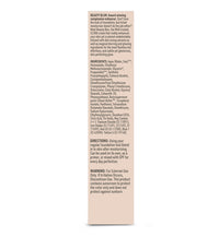 Product label with detailed text on a beige background